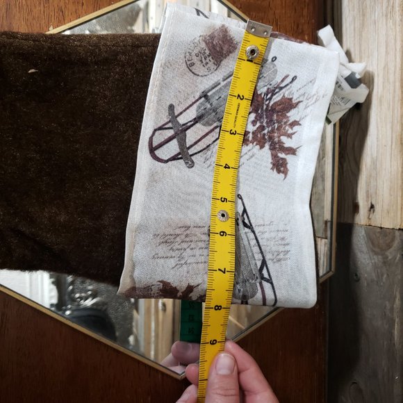 Sullivans 16" Felt & Linen Stocking - Antique Sled - Country Christmas - Picture 9 of 9